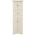 thumbnail image 4 of SESSLIFE Corner Storage Cabinet, 72" Kitchen Pantry Cabinet with 8 Doors, Farmhouse 4-Tier Pantry Cabinet for Bathroom, Living room, Kitchen, Freestanding Wooden Storage Organizer, White, 4 of 9