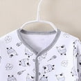 thumbnail image 4 of CAUYDY Infant Girls Outfits Preemie Boys Clothes Unisex Baby Layette 2 Long Sleeve Shirt + 2 Pants + Hat + Bib + Bellyband 7 Pieces Soft Set Fall Sizes 0-3 Months,Grey, 4 of 5