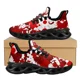 thumbnail image 1 of Zapatillas deportivas informales con estampado de sangre roja, transpirables, con cordones y amortiguación, de malla, ligeras, para Halloween, 1 of 6