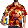 thumbnail image 4 of Eiffel Tower Valentine's Day Men's Short Sleeve Poplin Shirts, Casual Printed Button Down Tops for Summer Beach, Unisex with Spread Collar, 4 of 6