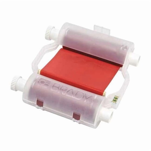 Brady Label Printer Ribbon, B30 Series, Red, 4.33 in W x 200 ft L B30-R10000-RD