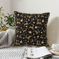 thumbnail image 4 of KLL Christmas Cookie Reindeer Decorative Throw Pillow Covers Velvet Soft for Couch Sofa Bedroom Living Room Outdoor (No pillow core)- 18"x18", 4 of 5