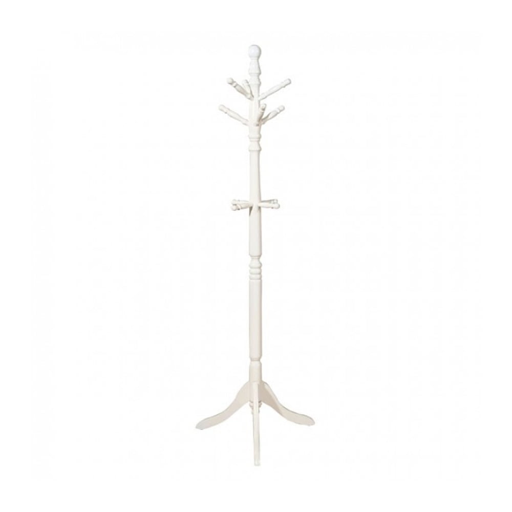 Transitional Style Wooden Coat Rack with 10 Pegs, White - Walmart.com ...