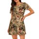 thumbnail image 1 of Fotbe Animal Leopard Bata de Dormir para Mujer con Estampado, Camisón de Algodón de Manga Corta, Ropa de Dormir Casual, 1 of 6