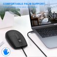 USB C Wired Mouse, Type C Optical Mouse, Portable Silent Comfortable