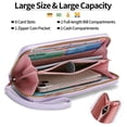 thumbnail image 6 of LOUEBICA Wallet Women Clutch Leather Wristlet Wallet Fashion Embossed RFID Blocking Credit Card Holder with Strap, 6 of 8