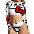 thumbnail image 3 of Hello Kitty Anime Print Sexy Slim Split Bikini Swimsuit for Women, 3 of 9
