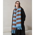 thumbnail image 3 of Women's Oversized Chunky Knit Scarf - Warm Thick Striped Blanket Shawl with Tassels for Fall Winter, 3 of 4