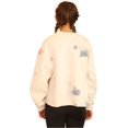 thumbnail image 3 of Junk Food Womens Positive Energy Crop Sweatshirt, White, Small, 3 of 4