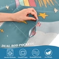 thumbnail image 5 of Yayeee Kitchen Curtains Tier Set of 2 Light Filtering 57"x24" Over Sink Window Panels, Blue Rainbow, 5 of 7