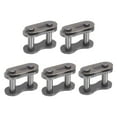 thumbnail image 1 of Uxcell 5Pack #80 Conector de enlace de rodillo de cadena, enlaces divididos de acero al carbono de 1" de paso para cadena 16A, 1 of 6