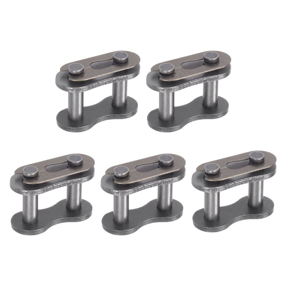 Uxcell 5Pack #80 Chain Connector Link Roller, 1" Pitch Carbon Steel Split Links for 16A Chain