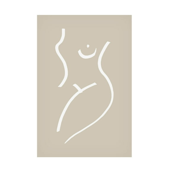 Pictufy Studio 'Body Sketch Sand' Canvas Art - 12 x 19 Inches