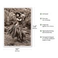 thumbnail image 2 of Hawaiian Hula Dancer Ipu (Gourd Drum) IV - Vintage Sepia Toned Photograph by Alan Houghton c.1960s - Master Art Print 10in x 14in, 2 of 4