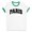 White/Kelly Green, variant on Paris College Style Ringer Tee Shirt Unisex Large White/Black