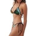 thumbnail image 2 of Disketp Green Tractor Field para Bañador de Dos Piezas para Mujer, Bikini Sexy Halter String, Conjunto de Bikini en Triángulo, 2 of 6