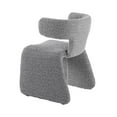 thumbnail image 3 of Cid Fiu 22 Inch Dining Chair- Curved Wingback- Gray Textured Polyester, 3 of 6