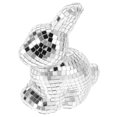 thumbnail image 3 of Adorno de espejo de conejo con forma de bola de discoteca, hecho a mano, de cristal reflectante, para decoración de bodas, escenarios, fiestas, hogar, mesa, figura decorativa., 3 of 5