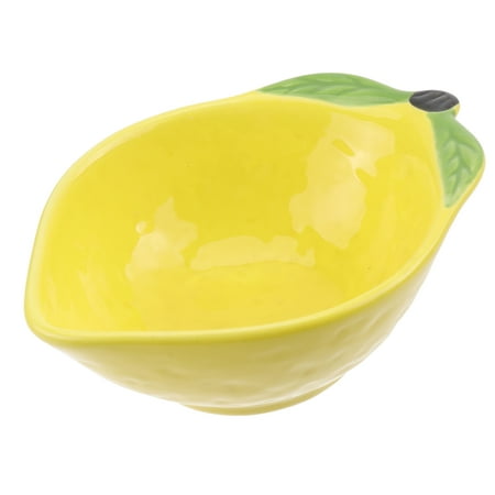

NUOLUX Ceramic Dessert Bowl Lovely Design Dish Dried Fruit Dish Food Platter for Snacks Fruit Salad (Lemon)