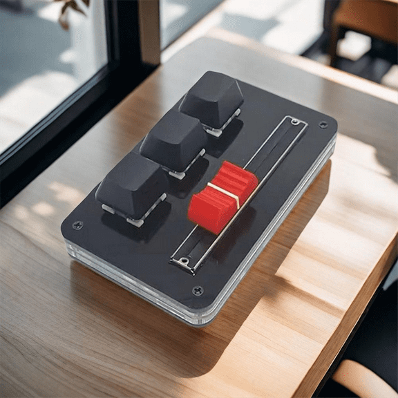 RGB Mini 3 Keys Keyboard Bluetooth Copy Paste Keyboard Gaming Hotswap Macro Programming for Photoshop Gaming A2R0 Black,1 x 3 Keys Keyboard,Black