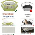 thumbnail image 2 of Small Animals Playpen, Waterproof Small Pet Cage Tent with Zippered Cover, Pawaboo Portable Outdoor Yard Fence with 3 Metal Rod for Kitten/Puppy/Guinea Pig/Rabbits/Hamster/Chinchillas, Green, 2 of 9