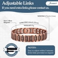 thumbnail image 6 of GMOX Men's Copper Magnetic Bracelet with Cross Pattern, 57 Neodymium Magnets (3800 Gauss), 6 of 6