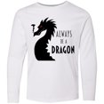 thumbnail image 3 of Inktastic Always Be a Dragon Long Sleeve Youth T-Shirt, 3 of 5