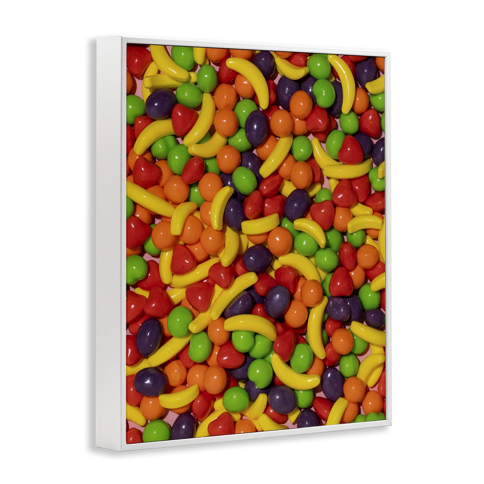 Stupell Industries Retro Assorted Fruit Candy White Framed Giclee Art, design by LISH Creative