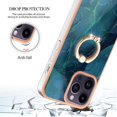 thumbnail image 4 of 360 Degree Rotating Ring Stand Case for iPhone 14 Pro Max,Dteck Shockproof Marble Patterned TPU Case Kickstand Slim Back Cover, Green, 4 of 6