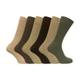 thumbnail image 1 of 6 Pack Mens Soft 100% Cotton Breathable Coloured Ribbed Dress Socks, 1 of 2