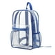 thumbnail image 1 of Mochila transparente, mochila transparente de PVC aprobada por el estadio con correa reforzada Mochila escolar para la escuela, lugar de trabajo, estadio, viajes, seguridad, festival, 1 of 4
