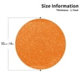 thumbnail image 2 of Lsque Orange Glitter2 Pattern 4" Drink Coasters Set of 4, PVC Leather Absorbent Coasters, Table Coaster Set Decorative Coffee Cup Coasters Housewarming Gift -Round Shape, 2 of 6
