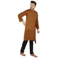 thumbnail image 3 of Atasi Indian Designer Kurta For Mens Party Wear Solid Color Ethnic Long Shirt, 3 of 7