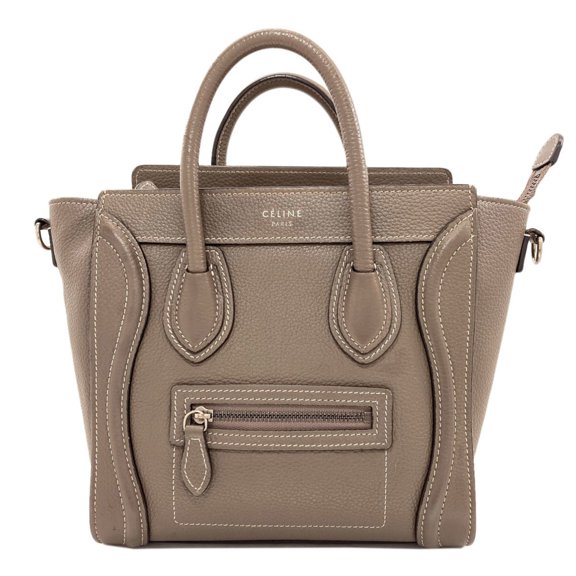 Pre-Owned Celine Luggage Nano 2-Way Handbag, Calfskin, Women's