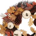 thumbnail image 2 of Wreath w/ White Pumpkins, 2 of 5