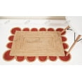 thumbnail image 4 of Hand Braided Natural Jute Rug Beige and Red Area Rug Rectangle Rug, 4 of 5