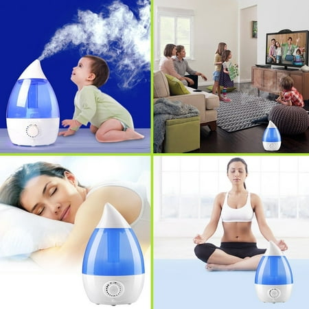 Cool Mist Ultrasonic Humidifier Vaporizer Essential Oil Aroma Diffuser (Best Personal Vaporizer E Cig)