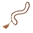 thumbnail image 3 of Collar con colgante de flecos y cadena de suéter con cuentas estilo bohemio para mujer, joyería de regalo Rosario, 3 of 9