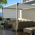thumbnail image 5 of 8'x29' Light Grey Outdoor Sun Shade Panel Universal Pergola Replacement Cover Canopy with Grommets Weight Rods Sun Block Cover, 5 of 5