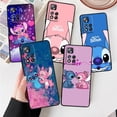 thumbnail image 2 of Anime Stitch Cute Disney For Xiaomi Redmi Note 12 12S Turbo 11 11T 11S 10 10S 9 8 8T 7 Pro Plus 5G Black Phone Case Cover, 2 of 5