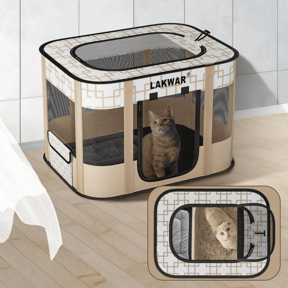 Dog Playpen, Puppy Pet Cat Playpen Indoor for Small Dogs, Dog Tent Crates  Dog Kennel Playpen with Carrying bag for Dogs/Cats/Rabbits