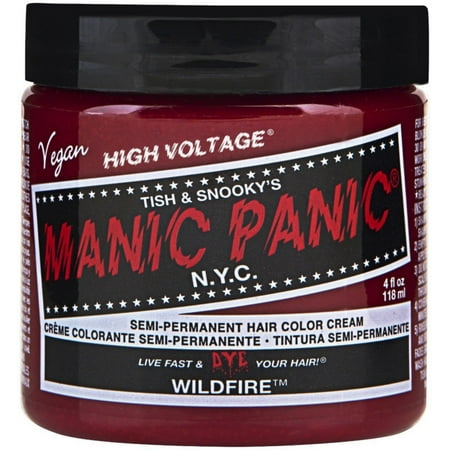 Manic Panic Semi-Permanent Hair Color Cream, Wildfire 4 (Best Semi Permanent Hair Dye To Cover Grey)