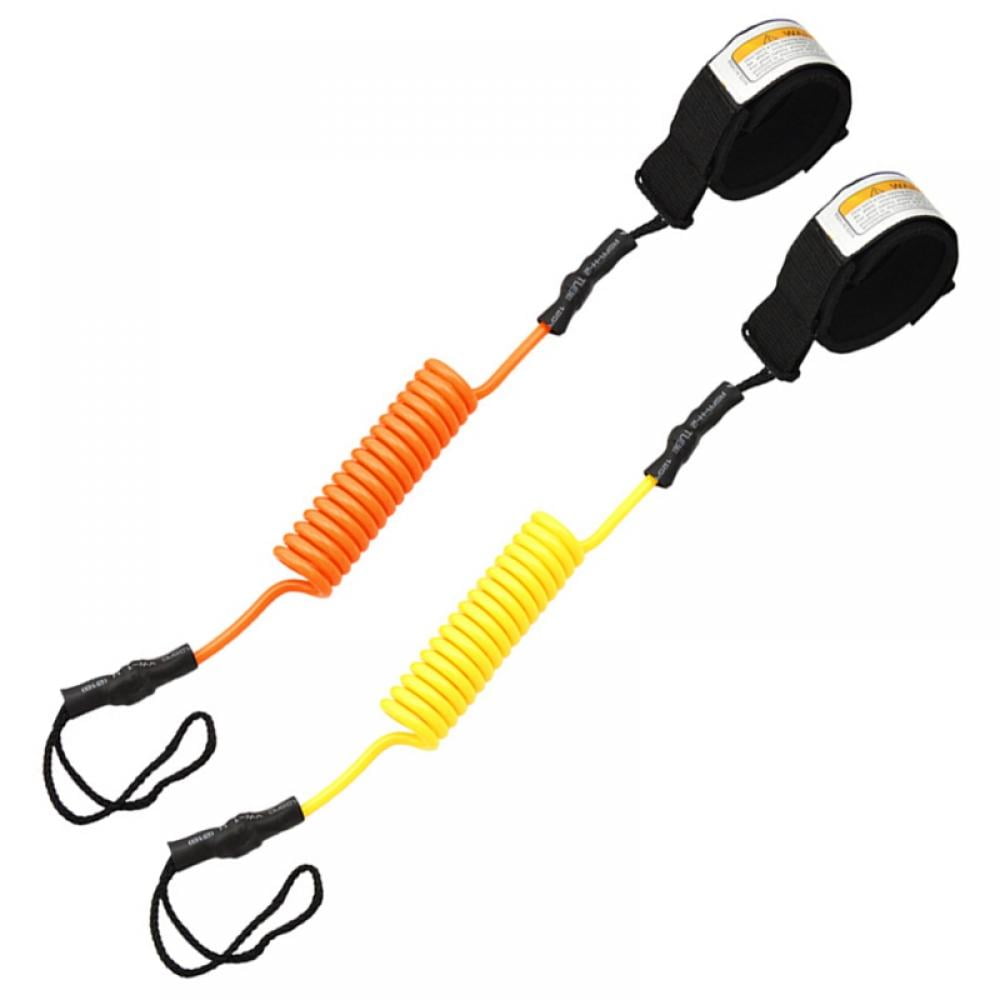 2 Pack Coiled SUP Leash Premium Stand Up Paddle Board Leg Rope Wrist