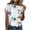 Blue, variant on Fesfesfes Women Short Sleeve Workout Tops Women's Fashion Printed Round Neck Short Sleeve T-shirt Blouse Loose Tops Ladies T Shirts Short Sleeve 10(XL)
