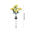 thumbnail image 3 of Solar Garden Lights - LED Silk Carnation Outdoor Patio Decoration, Weatherproof Plastic Ground Lamps Garden Stake, 26 Inch,Yellow, 3 of 6
