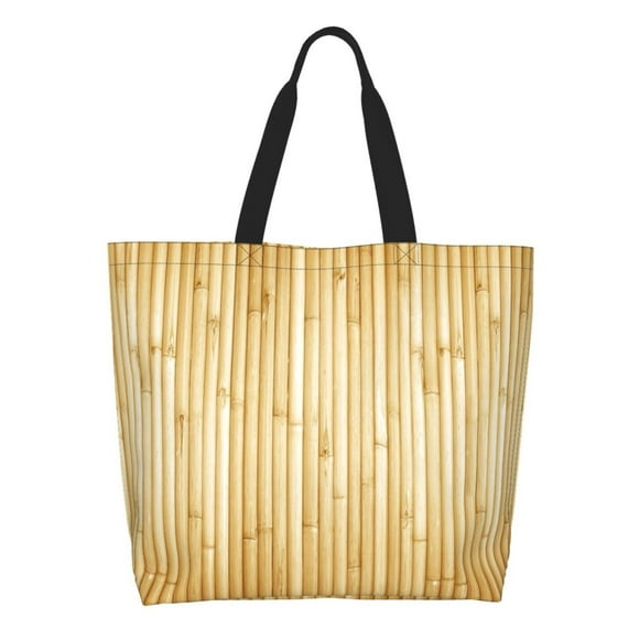 Gaeub Bamboo Wall Tote Bags for Women,Large Capacity Bag Reusable Grocery Shoulder Bag with Inner Pockets