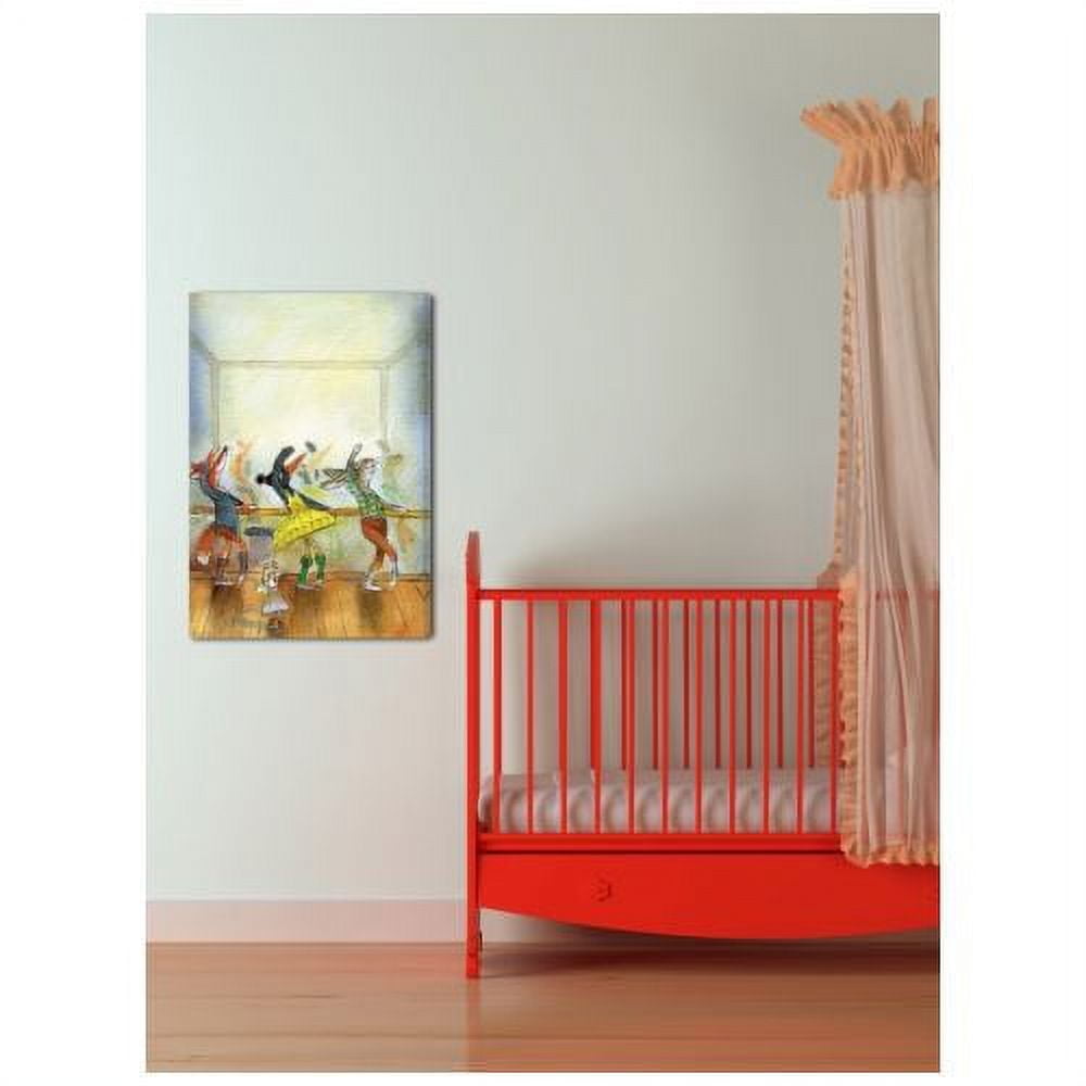 "Ballet Lesson" Painting Print on Wrapped Canvas