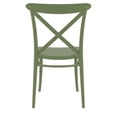 thumbnail image 4 of Compamia Cross Resin Outdoor Chair Olive Green, Set of 2, 4 of 7