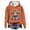 Orange, variant on Womens Hoodie Casual Flower Wreath Highland Cow Graphic Pullover Hooded Long Sleeve Cottagecore Festival Loose Fit Top Black L