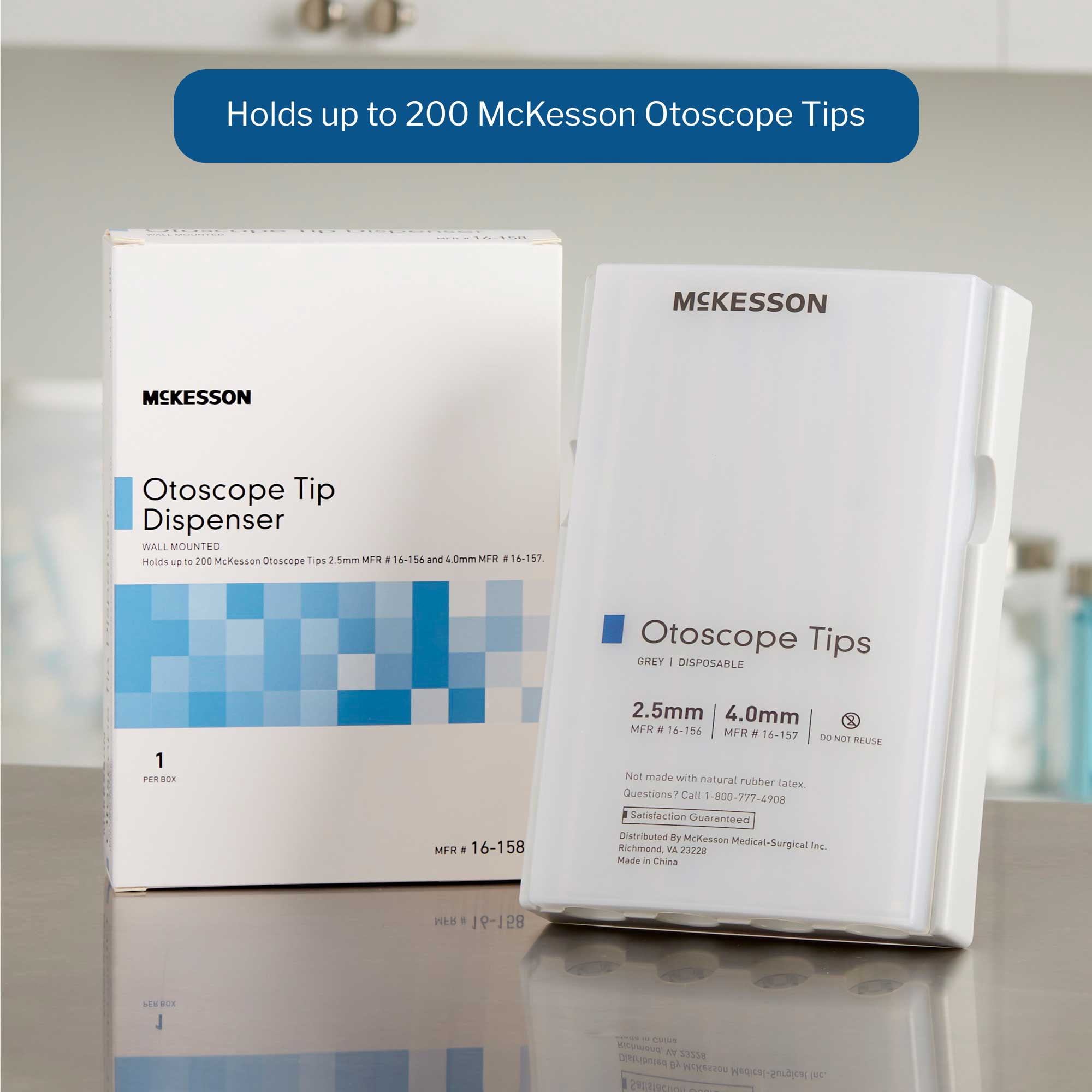 McKesson Otoscope Tips Dispenser - Wall Mount for Medical Offices, 5.5 in x 8 in, 10 Count